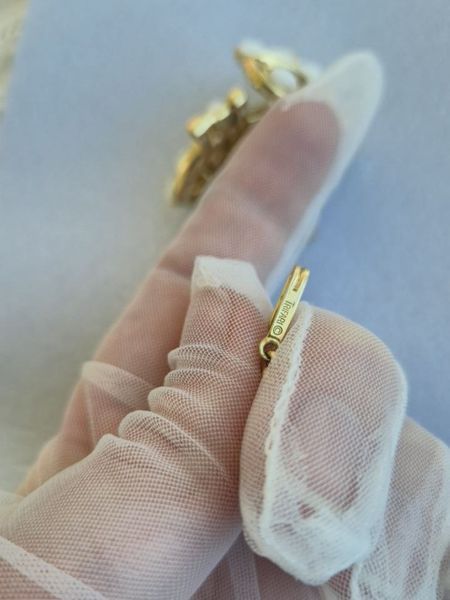 Сет 1950х рр. з глянцевого золотого покриття і білими вставками S10059 фото