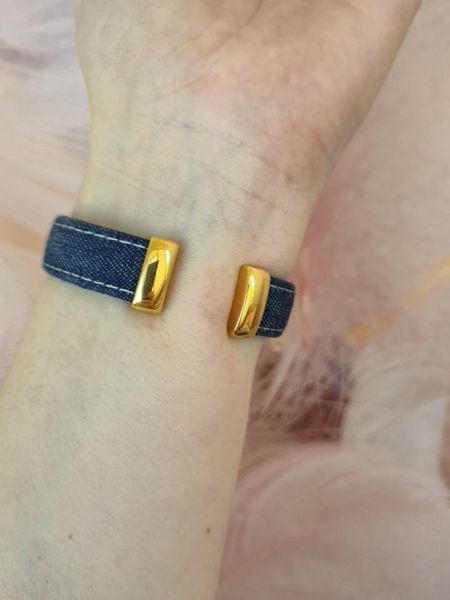 Джинсовий сет сережки+годинник S10060 фото