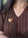 Брошка-серце з квытковими мотивами P10172 фото 2
