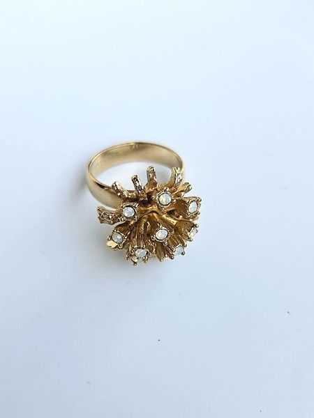 Галактична каблучка з опаловими кристалами R10028 фото