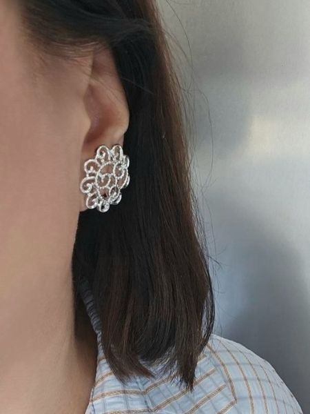 Мережані круглі кліпси C10052 фото
