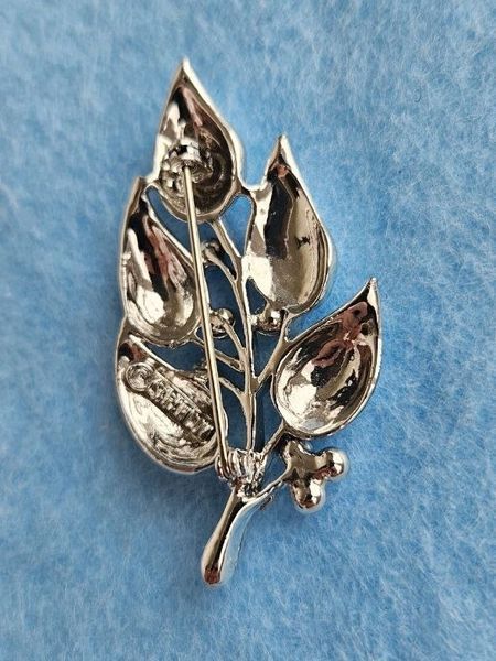Глянцева брошка-листок P10152 фото